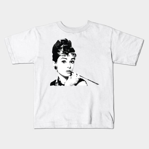 audrey hepburn Kids T-Shirt by gazonula